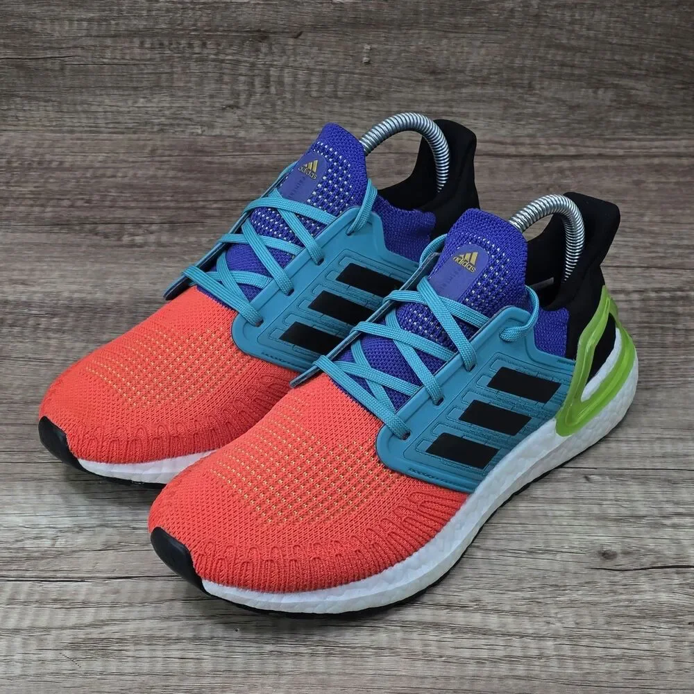 Adidas Ultraboost 20 What The Solar Men's Sz 7 Women's Sz 8 Orange Blue Sneakers